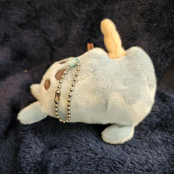 Gund Pusheen The Cat Cute Blue Narwhal Keychain Plush 2018 Mystery Box - Picture 4 of 7